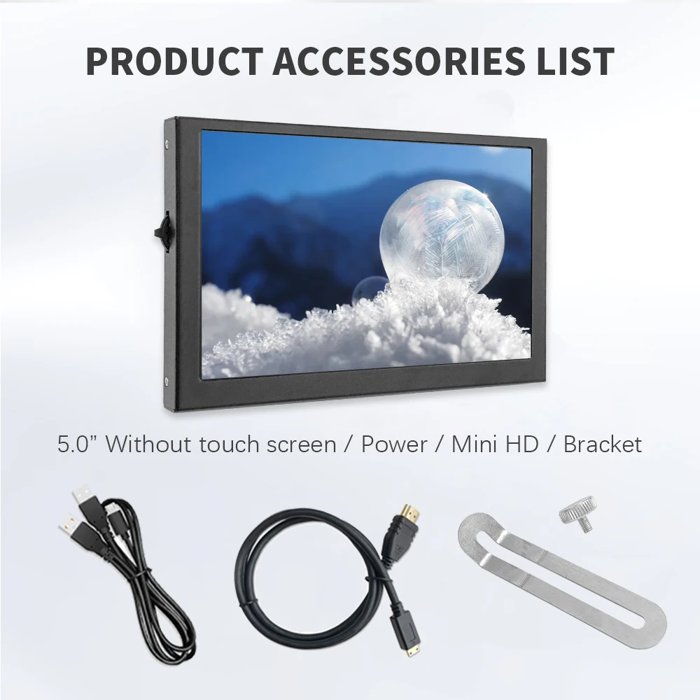 ġ г  HD , 1024*600 ȭ 100% sRGB ÷ IPS , ̴ PC Ʈ RPI 3 4/5, EM513, 5 ġ