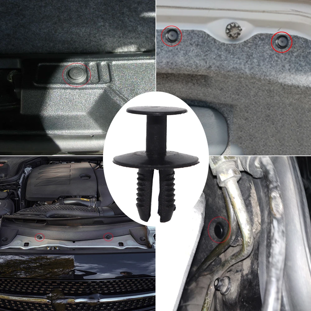 10Pcs Car Wheel Arch Lining Mud Splash Guard Bumper Clips Side Skirt Rivets For BMW E30 E36 E46 E81 E82 E87 E88 E90 E91 E92 E93 car fastener clips car retainer clips car fastener clip