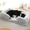 Square Dog Bed Plush Pet Bed Winter Thickened Pad House for Dogs Bed Cat Sofa for Flyffy Dogs Sleeping Bed Sofa Removable Mat 2