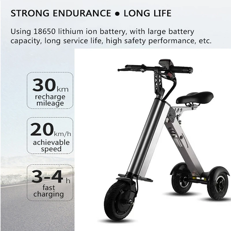 High-Quality Aviation Aluminum Alloy Material Upgrade Double Shock Absorption Foldable Electric Vehicle