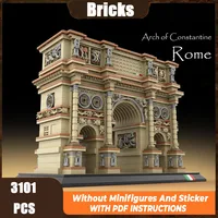 City Street View Model Moc Building Bricks Roman Victory Arch Technology Modular Building Blocks Gift Toys DIY Set Assembly 1