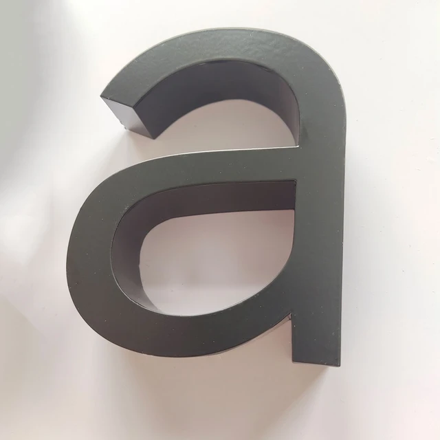 4 Inch Black Metal Letters A B C Stainless Steel Letter Sign - AliExpress