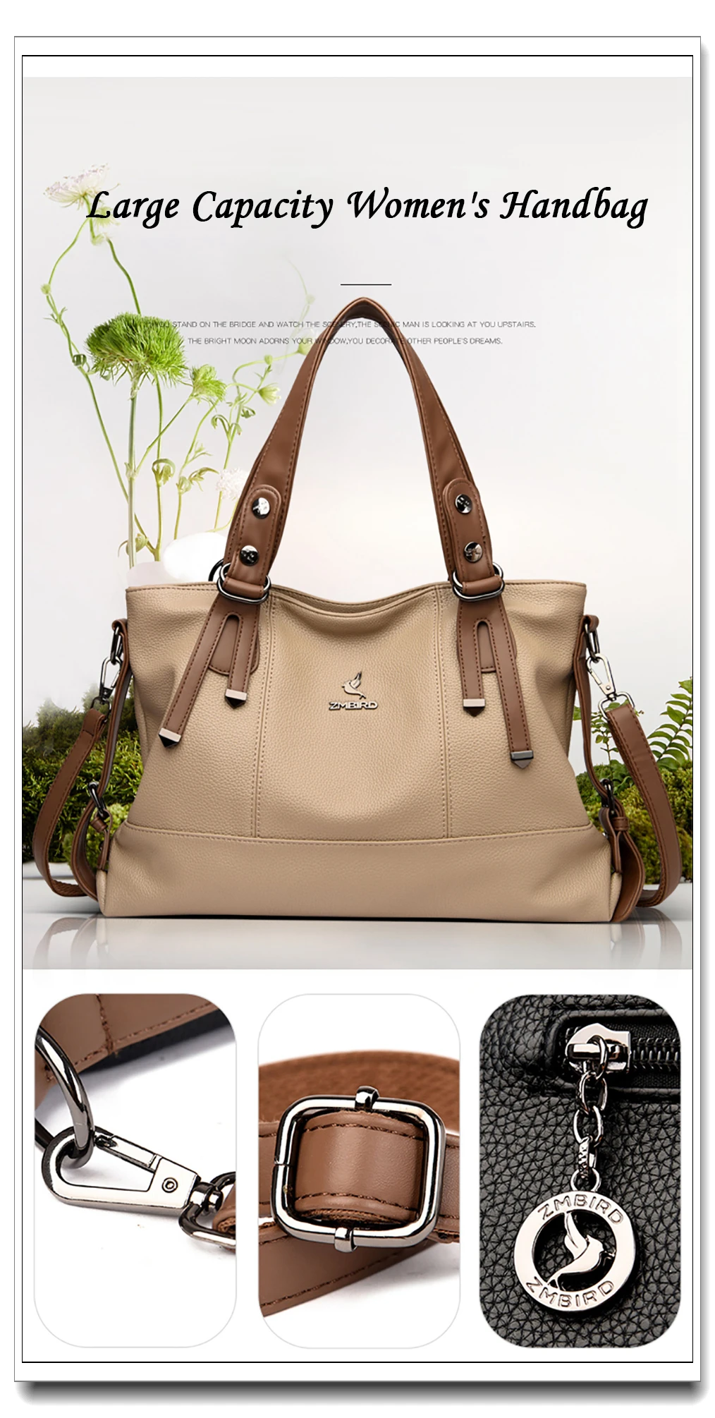 Designer Retro Leather Crossbody Bag Large Capacity Shoulder Bag_voghion.com