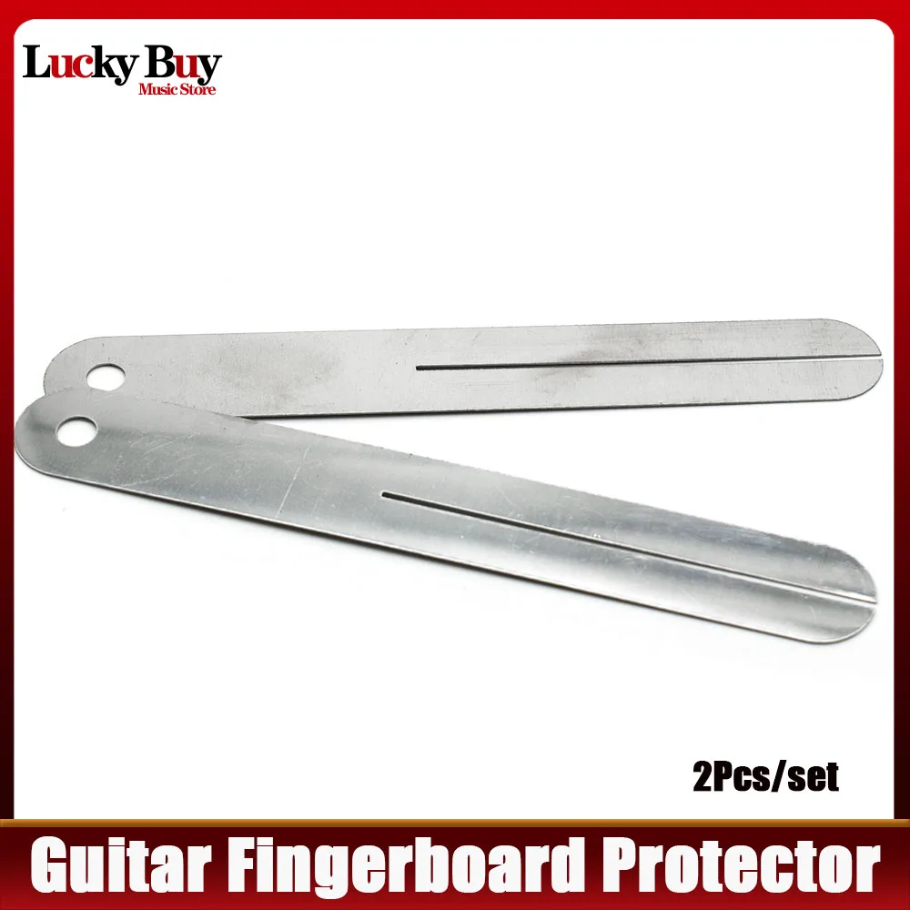 2 Pz/Set Guitar Fret Puller Tastiera Piastra In Acciaio Per Chitarra Elettrica E Bass Fingerboard Fret Righello Strumento Di Riparazione Protector