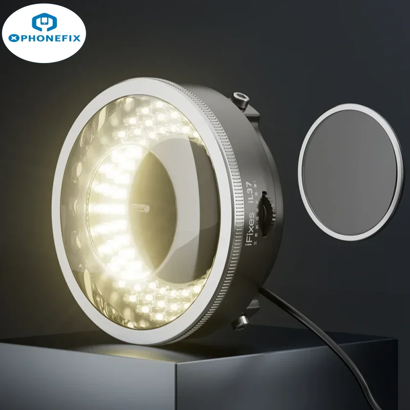 Microscope Lamp Polarized Ring Lights Ultra-bright 96 LED Anti Glare for Phone Soldering Repair Lab illuminators
