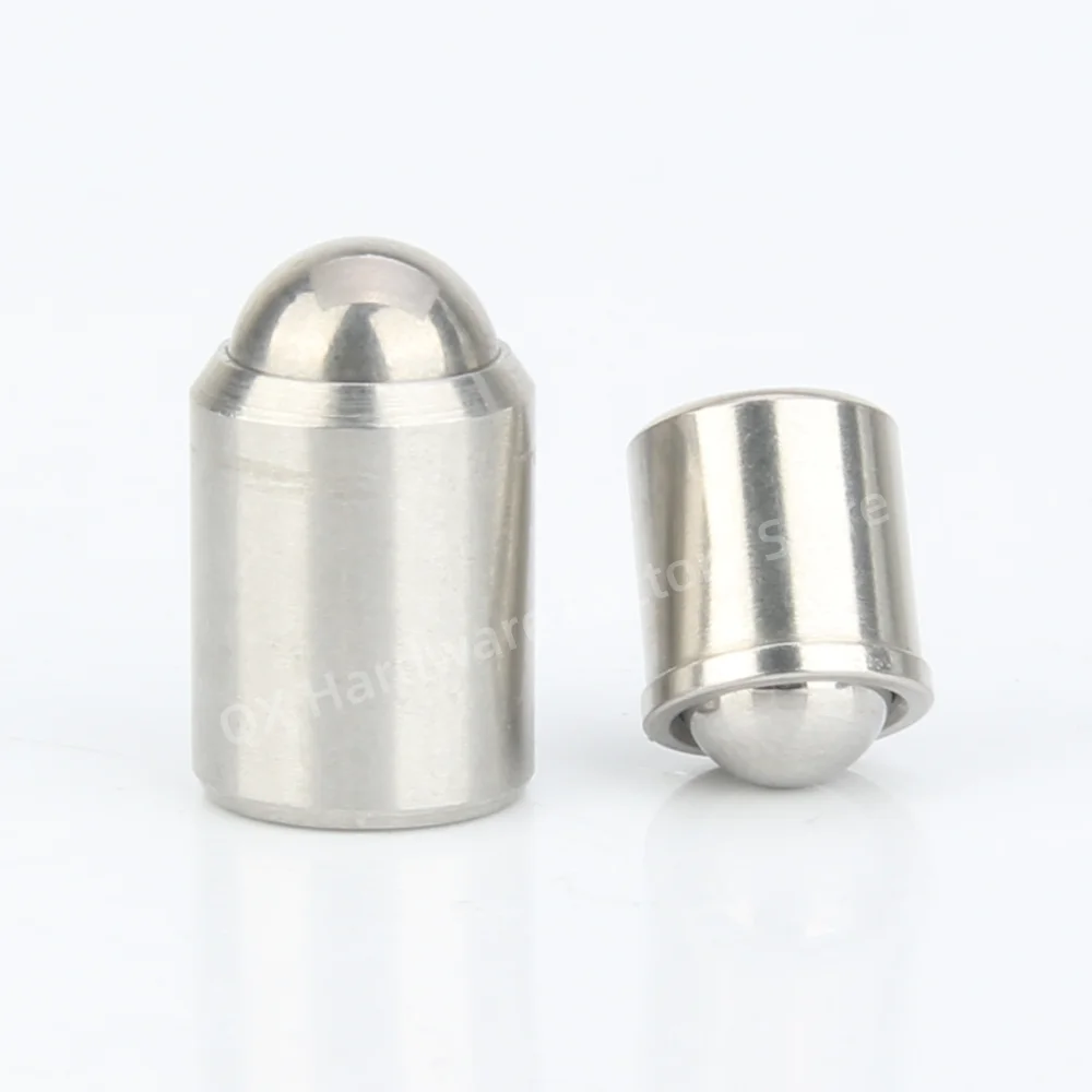 QX410.1 Press Fit Smooth Stainless Steel/Brass Body Spring Ball Plungers