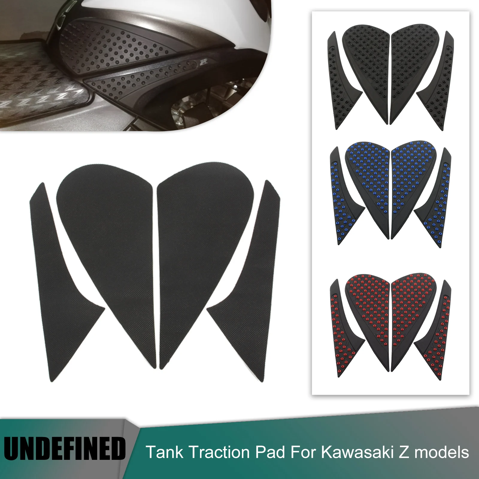 Motorcycle Tank Traction Pad Sticker Side Knee Grip Protector Decals Anti Slip For Kawasaki Z Z125 Z650 Z750 Z800 Z900 Universal universal socket tools socket grip sets with power drill adapter tools repair kit