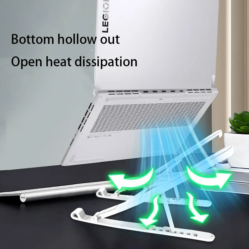 Laptop Stand Lenovo X1 Cooling Stand 8-Speed Adjustable Portable Laptop Foldable White