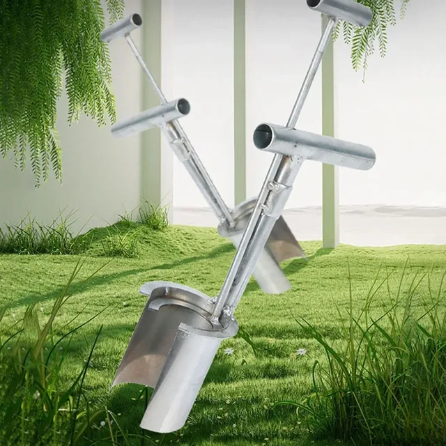Portable Handheld Plant Fruit Tree Seedling Transplanter Barrel Transplanter Digging Hoes Seedlings Extractor Gardening Tool 3