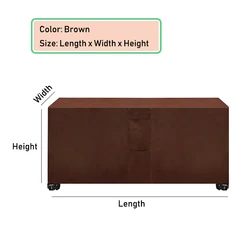 Heavy Duty Waterproof Outdoor Furniture Cover for All Weather Protection (Brown)