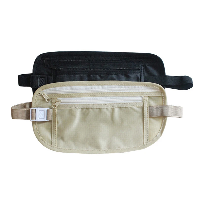 ★ ▲ 1PC Marsupio da viaggio invisibile, marsupio per passaporto, borsa porta soldi, portafoglio di sicurezza nascosto, borsa casual per uomo e donna - immagine 2
