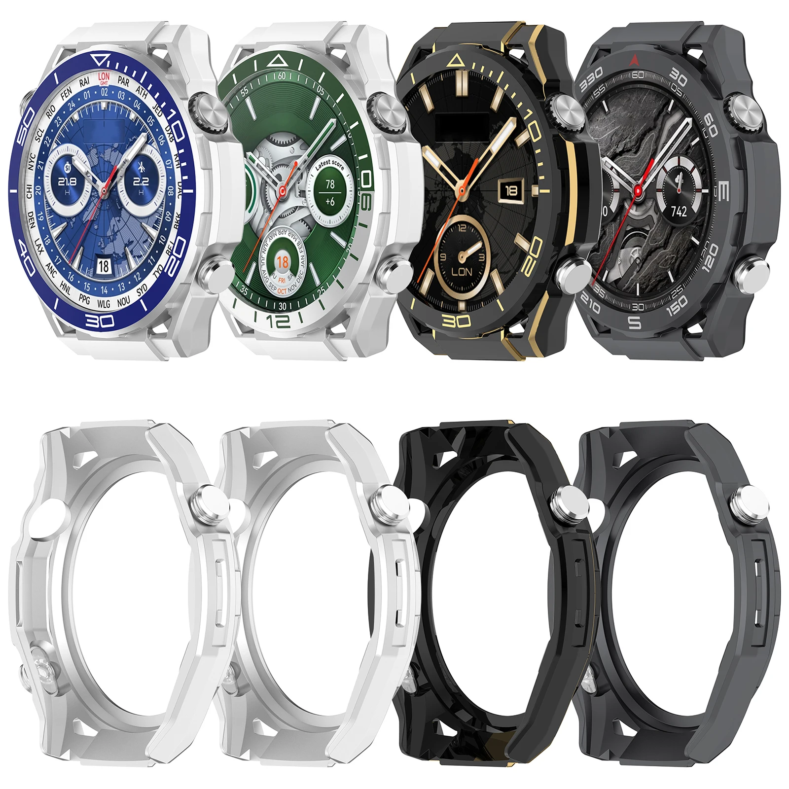 Premium Protective Case Frame for Huawei Watch GT6 Pro – Hollow Design Watch Cover Accessory