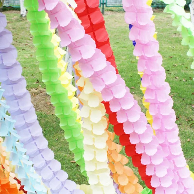 Vibrant Multicolor Four Leaf Clover Paper Garlands for Celebrations and DIY Crafts