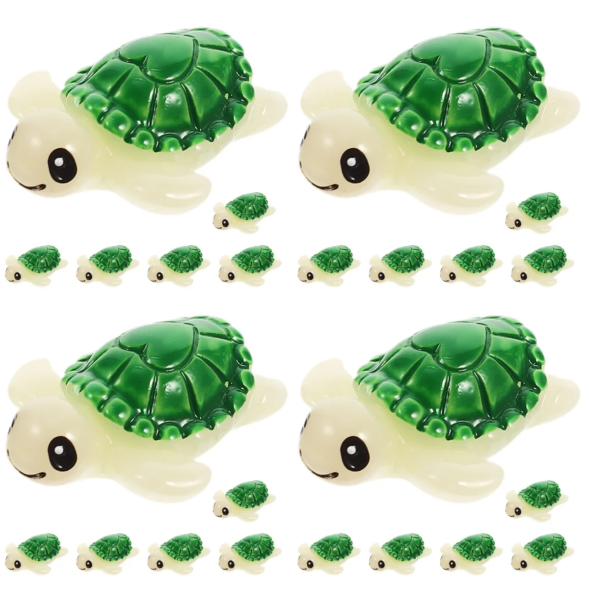 

24 Pcs Mini Turtle Model Landscape Accessories Landscaping Tortoise Figure Toy Turtles Synthetic Resin Top Hat