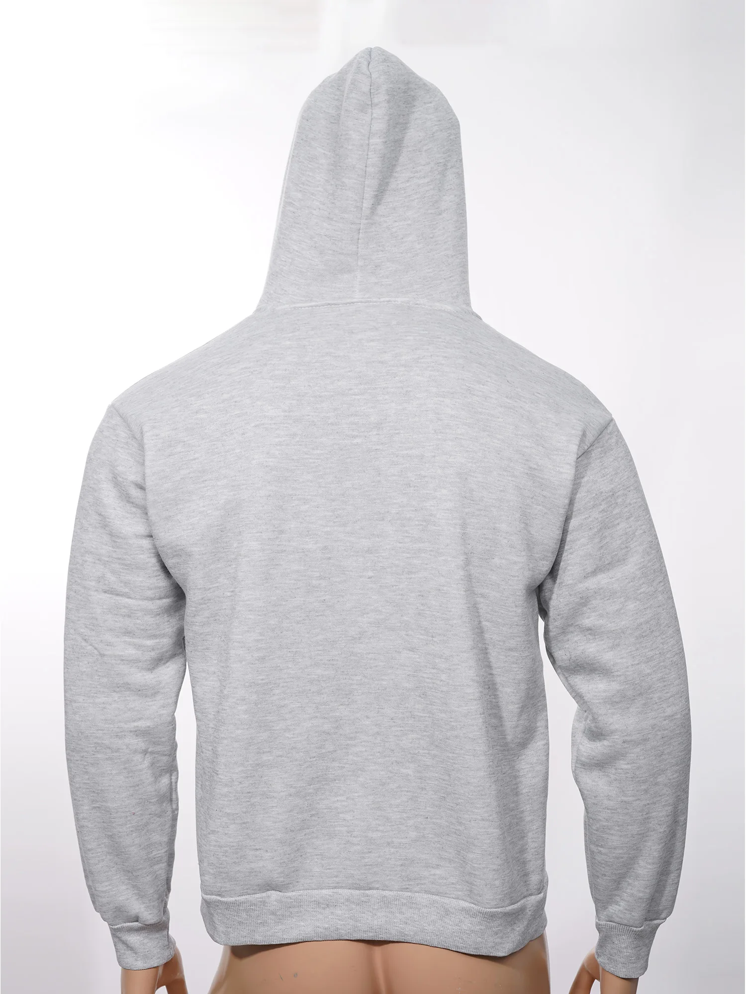 New Mens Casual Zipper Hoodie Sportwear Loungewear Solid Color Long Sleeve Drawstring Hooded Sweatshirt with Pockets for Camping