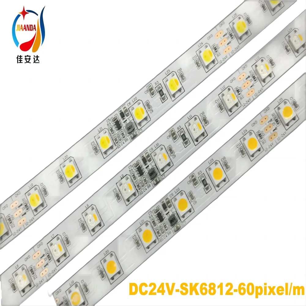 SK6812 RGBW Individual Addressable 60leds/Pixels/M Led Strip Light 4 in 1 Similar SM16704/UCS2904  RGBWW LED Lights DC12-24V