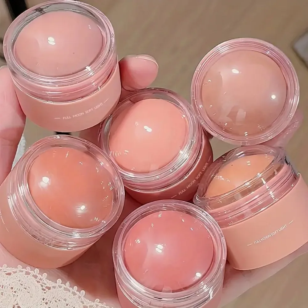 Blush Cream 6 Color Blush Ball Cute Peach Cheek Tint Matte Mist Smooth Pinkish Enhance Complexion