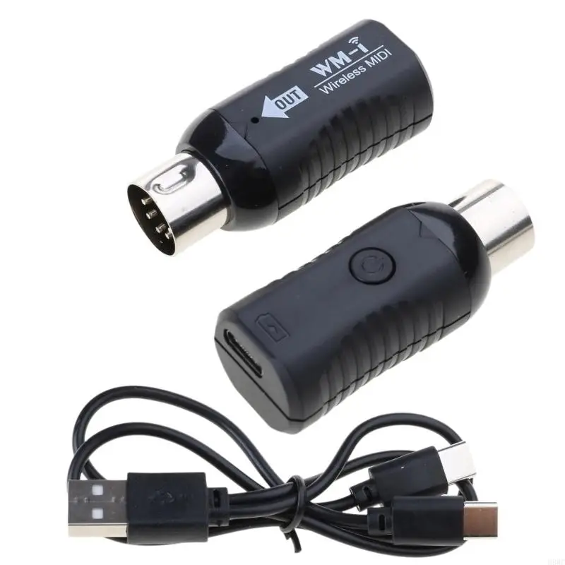 H8WC Wireless MIDI Adaptor 2.4GHz MIDI Wireless Guitar System Receiver Transmitter