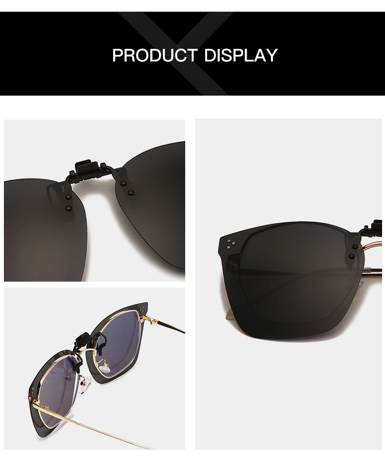 New Flip Up Clip On Glasses Men Polarized Lens Photochromic Sunglasses Night Vision Mirrored Lens Driver Goggles Driving Glasses – Detail 17