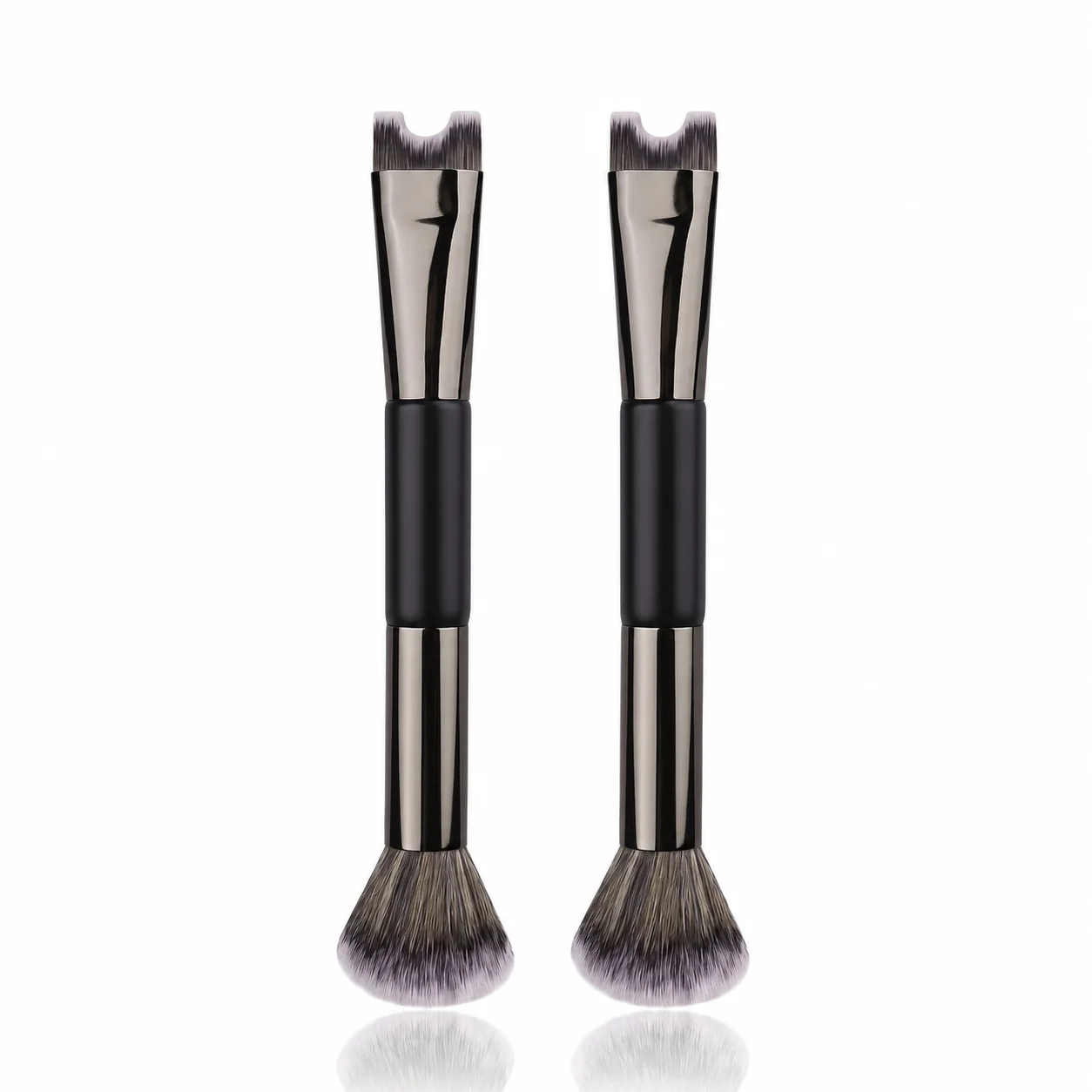 Dual-Ended U-Shaped Nose Contour Brush, Face Contour and Highlight Makeup Brush, Precision Sculpting Tool for Nose Shadow, Blend 6
