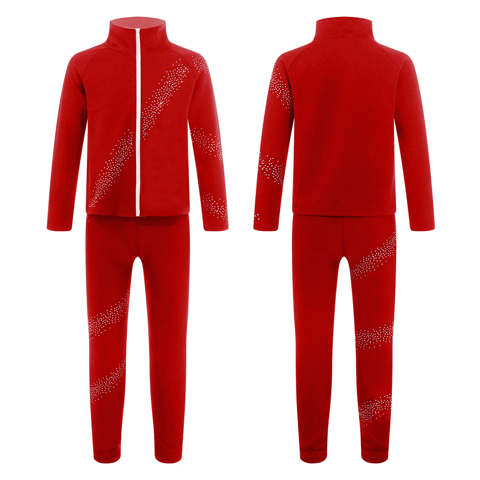 Tuta Pattinaggio Artistico Bambina | Top E Leggings | Manica Lunga | Per Ginnastica E Performance