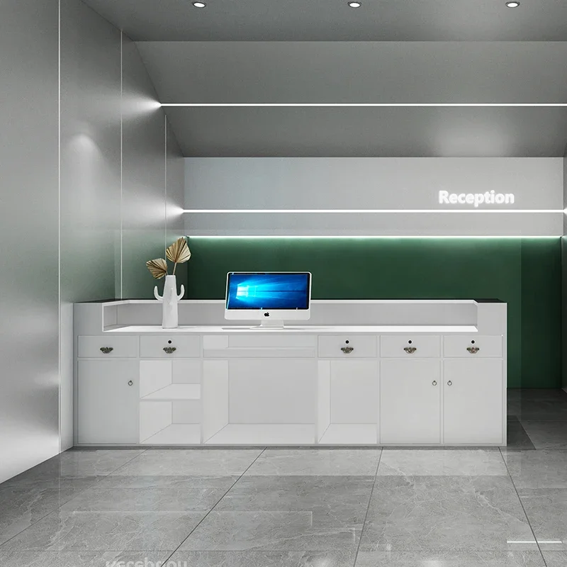 Desk Desk Electronic Book Customer Center Beauty Salon Reception Checkout Counter Furniture Executive Store Store Cosmetics Home