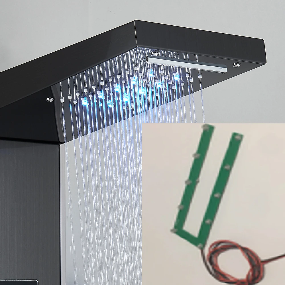 Shower screen accessories motor and LED shower screen accessories