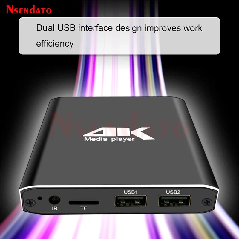 4K H.265 Advertising HD Media Player Mini 1080P Full HD MP4 Video MultiMedia HDD Player For Micro SD TF Card USB Disk Pen drive