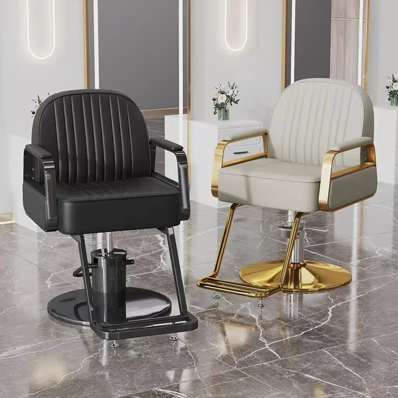 Recliner Modern Barber Chairs Hair Luxury Speciality Stylist Barber Chair Swivel Handrail Chaise Sillas Cadeira Furniture HD50LF