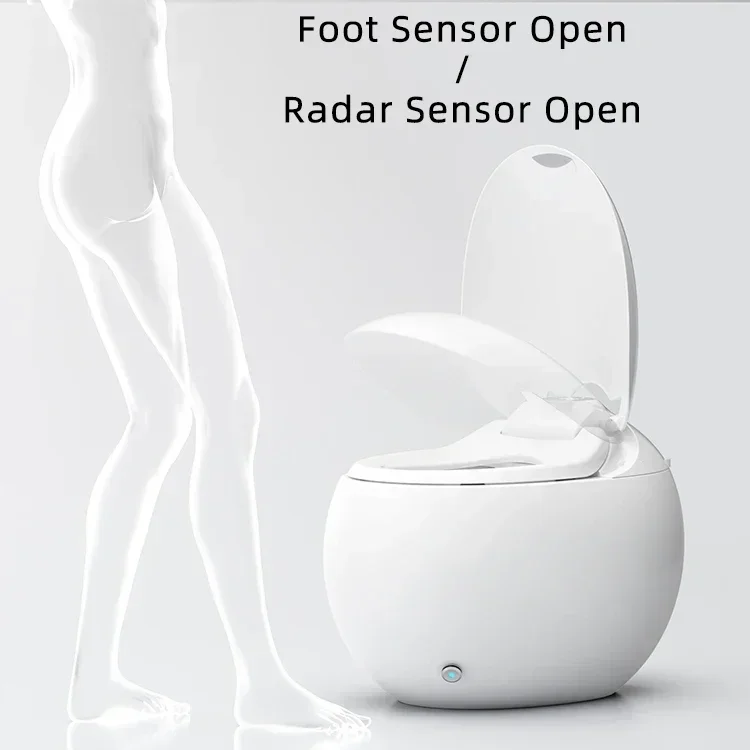 Modern round egg shape electric closestool heated seat automatic intelligent toilet bowl egg shape bathroom smart toilet 3