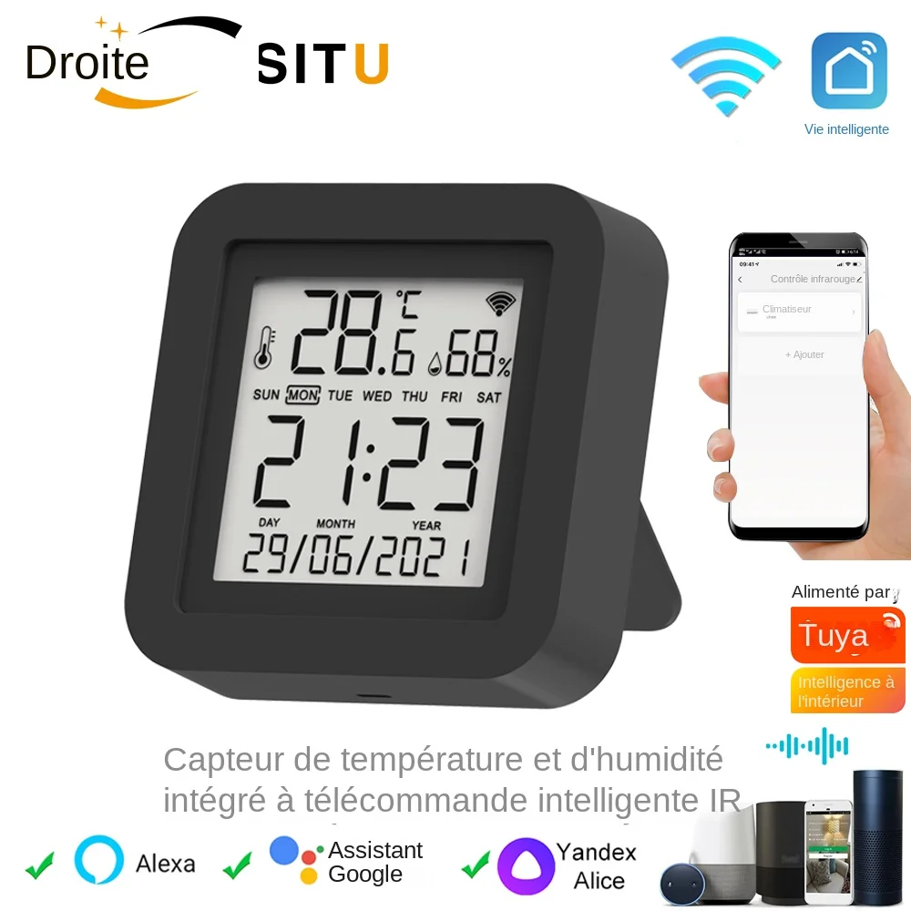 Tuya – capteur intelligent WiFi universel, télécommande IR, température et humidité, pour climatiseur TV AC, fonctionne avec Alexa,Google Home Yandex 1 Tuya – capteur intelligent WiFi universel, télécommande IR, température et humidité, pour climatiseur TV AC, fonctionne avec Alexa,Google Home Yandex 1