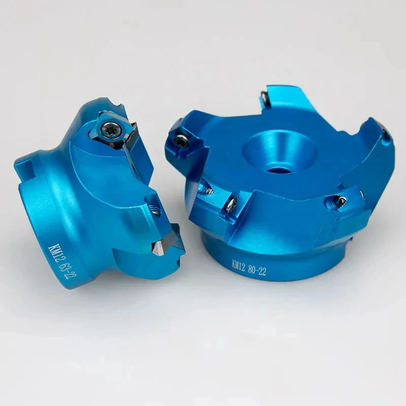 45 Angle KM12 45&deg;face Aluminum Flat Head End Mill SEKT1204 Insert BAP 400R 90&deg;-angle Cutter Head for Aluminum Face Milling Cutte