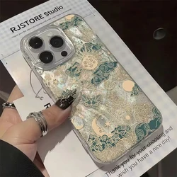 Retro Starry Sky Phone Case - The Sun and Moon Design Cover - S20 FE (Silver - YYDSY487)
