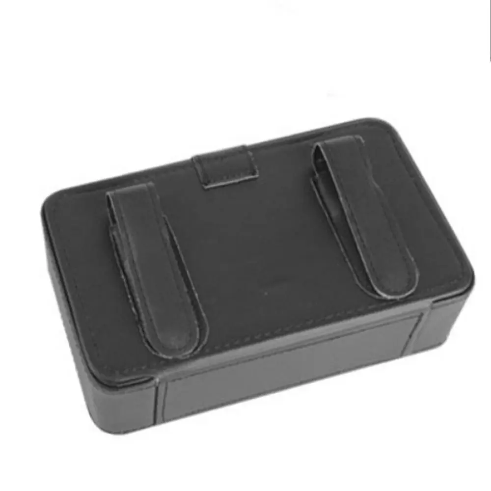 대용량 자동차 티슈 박스 홀더 클립 스타일 고급 자동차 시트 백 티슈 박스 PU 가죽 스트랩 스타일