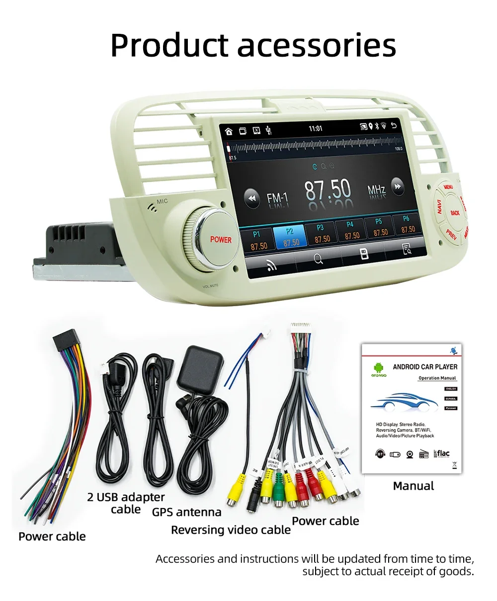 Sec3f88becbf846fa8a76fd155147f58dD 1Din Android Car Radio Player for Fiat 500 Abarth 2007-2015 Carplay GPS Navigation Autoradio RDS DAB Car Multimedia Player