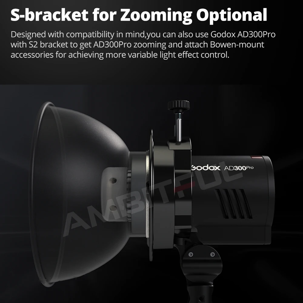 Godox AD300Pro Outdoor Flash Light 300Ws TTL 2.4G 1/8000 HSS with Battery for Canon Nikon Sony Fuji Olympus Pentax 6