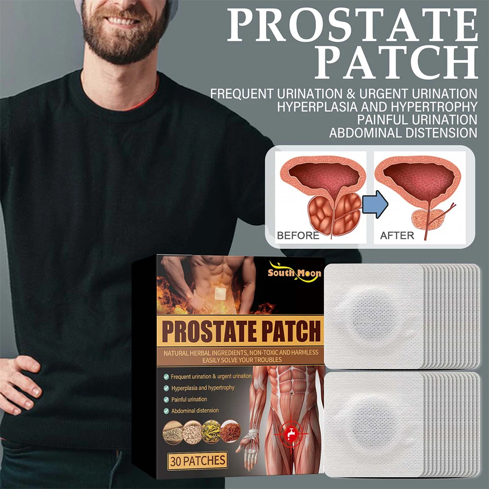 Prostate Patches Relieves Prostate Discomfort Prostatic Navel Plaster Male Kidney Private Hygiene Products 60pcs prostate patches