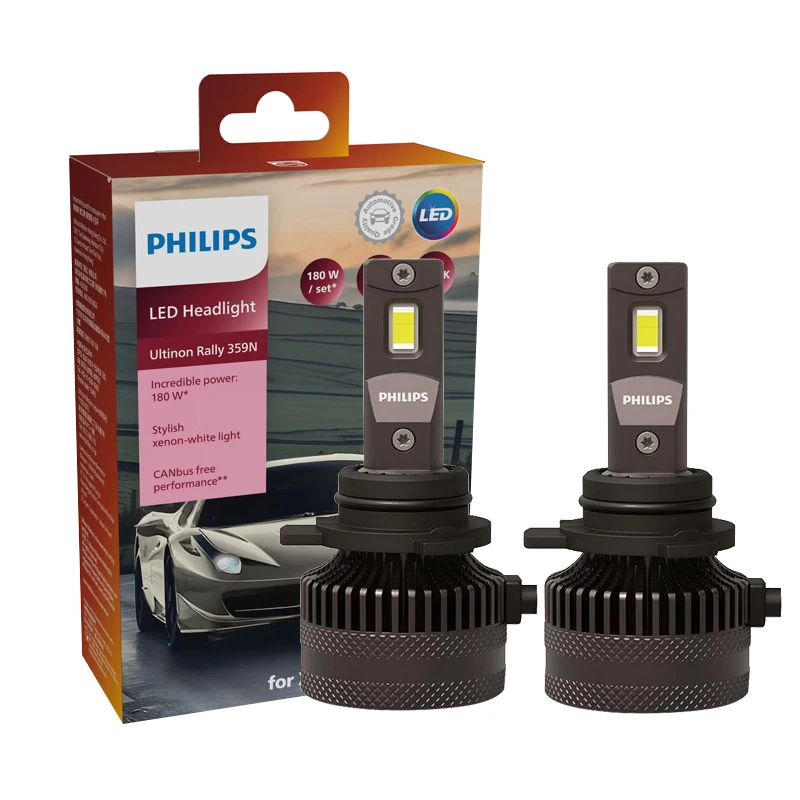 ตัวเลือกสินค้า หลอดไฟ LED กำลังสูง Philips 15000lm แสงขาว 6500K สำหรับรถยนต์ H4/H7/H8/H11/HB3/HB4/H19/HIR2/H1