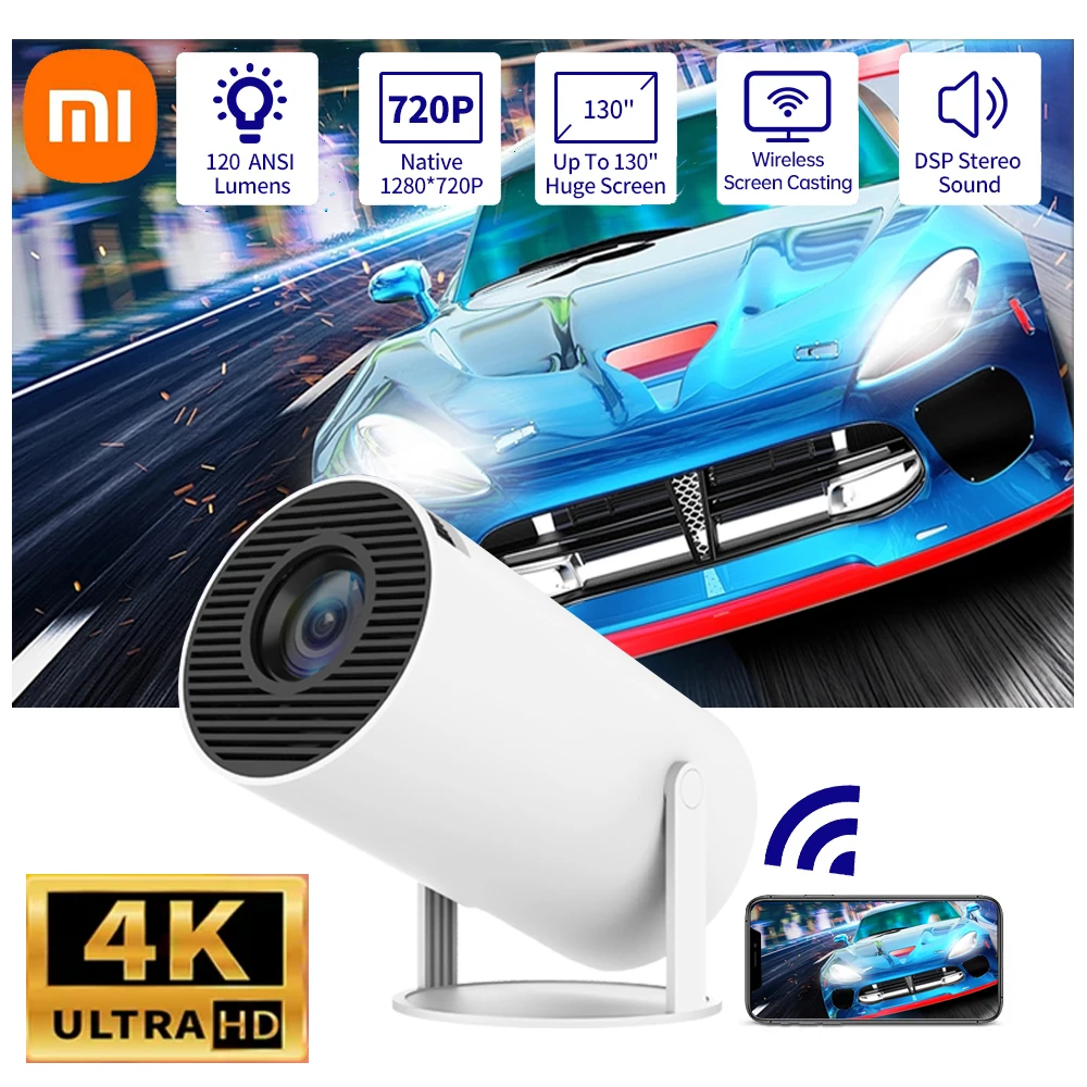 

Xiaomi HY300 Smart Projector Android 11.0 MINI Portable 5G WIFI Home Cinema 720P for SAMSUNG Apple Outdoor 1080P 4K Movie HDMI