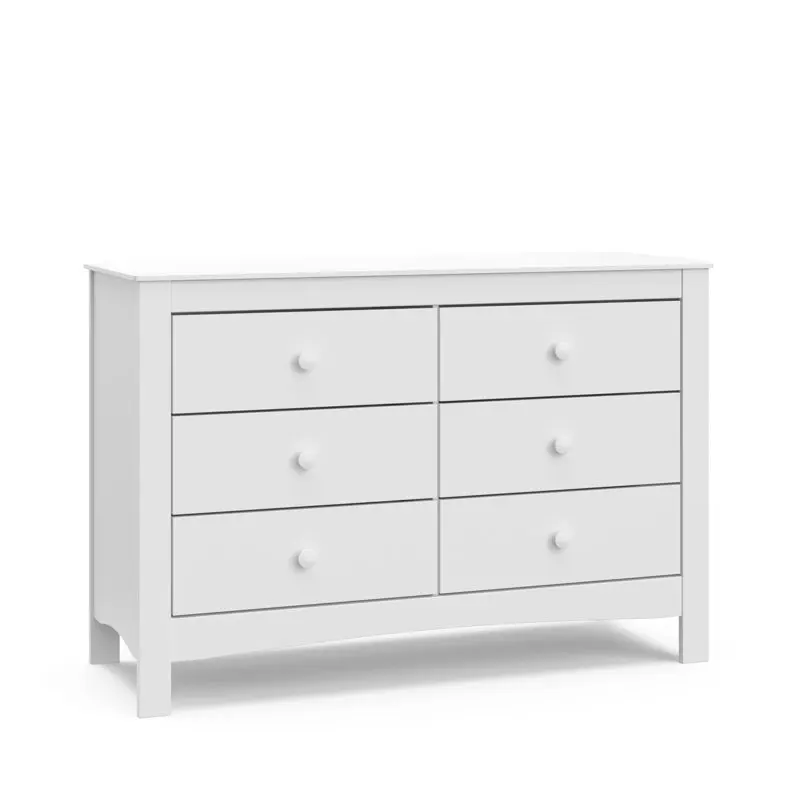 

6 Drawer Double Dresser, White