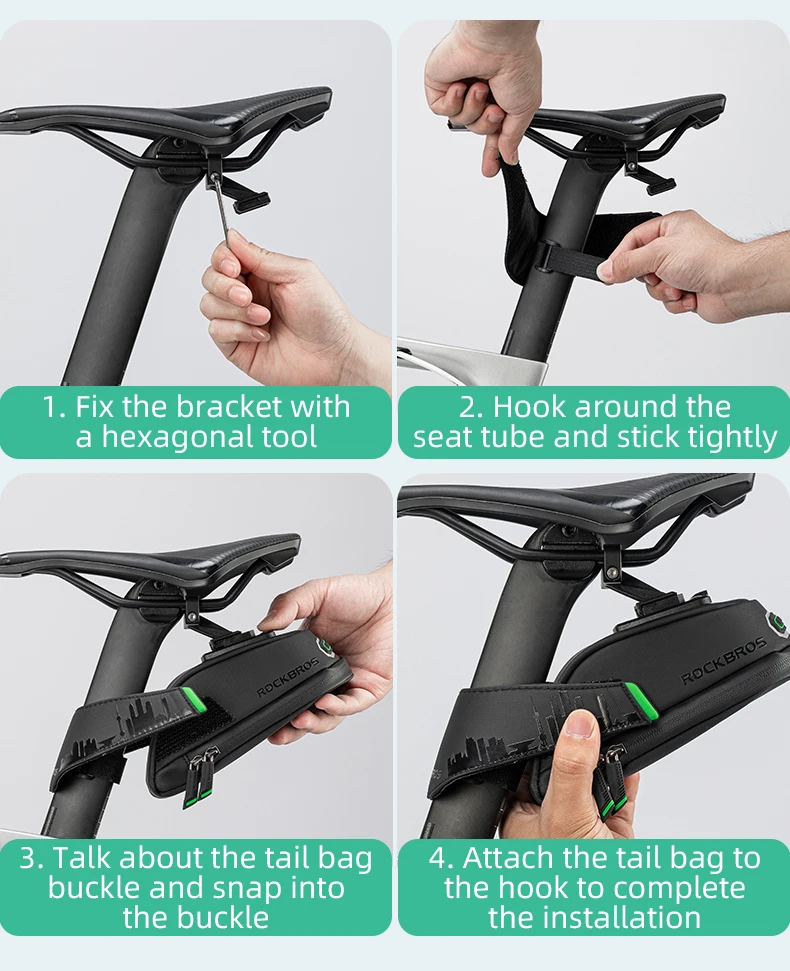 Cycling Rainproof Bicycle Bag Shockproof Bike Saddle Bag Shanghai Bicycle Rear S