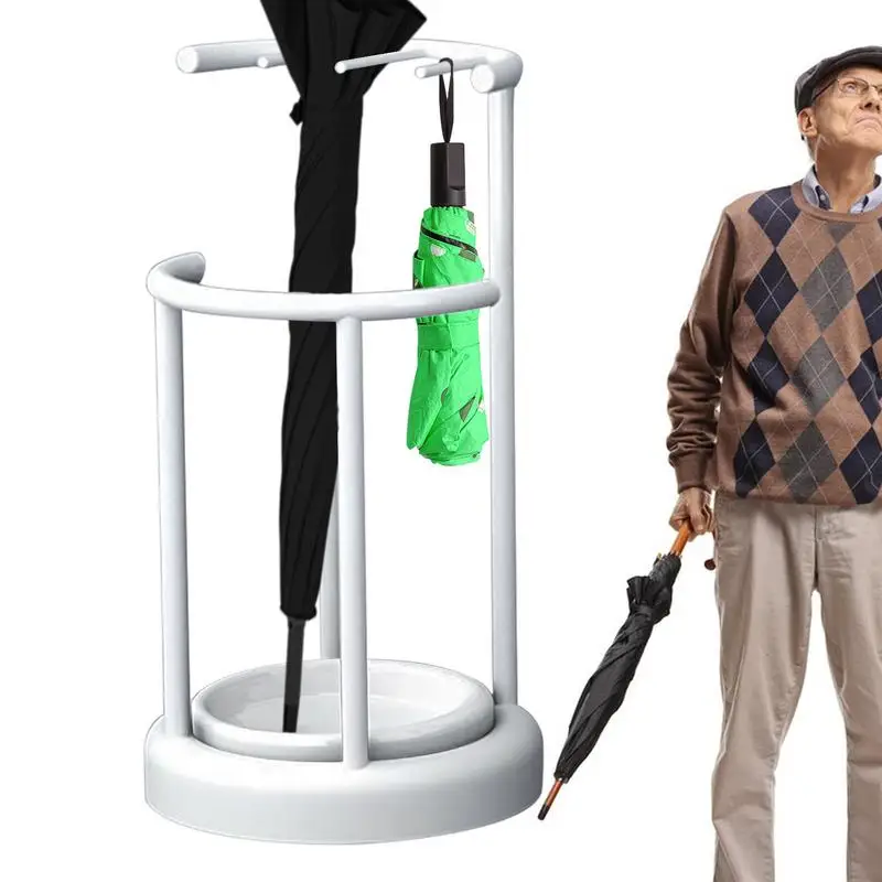 Umbrella Rack Large Capacity Umbrella Rack Stand Space Saving Basket Stable Organizer for Outdoor Shopping