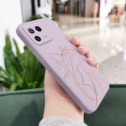 Proud Cat Liquid Silicone Phone Case - Durable and Stylish Protection for 12 Lite (Light Purple)
