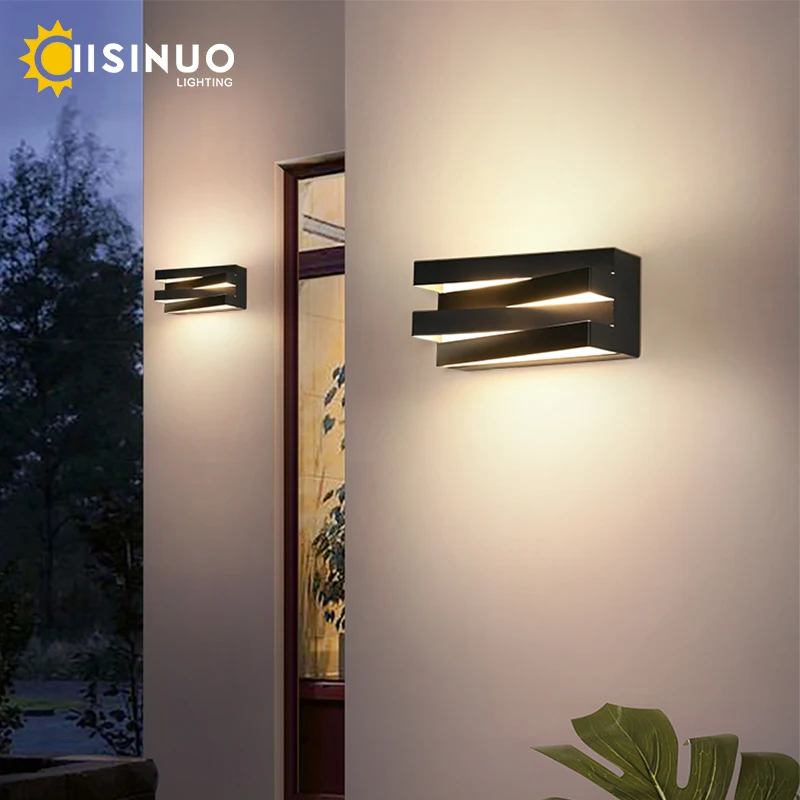 

IISINUO LED Light Outdoor Garden House Lighting Alumunim IP65 Wall Lamp Villa Porch Gate Lighting 110v-260v Sconce Luminaire