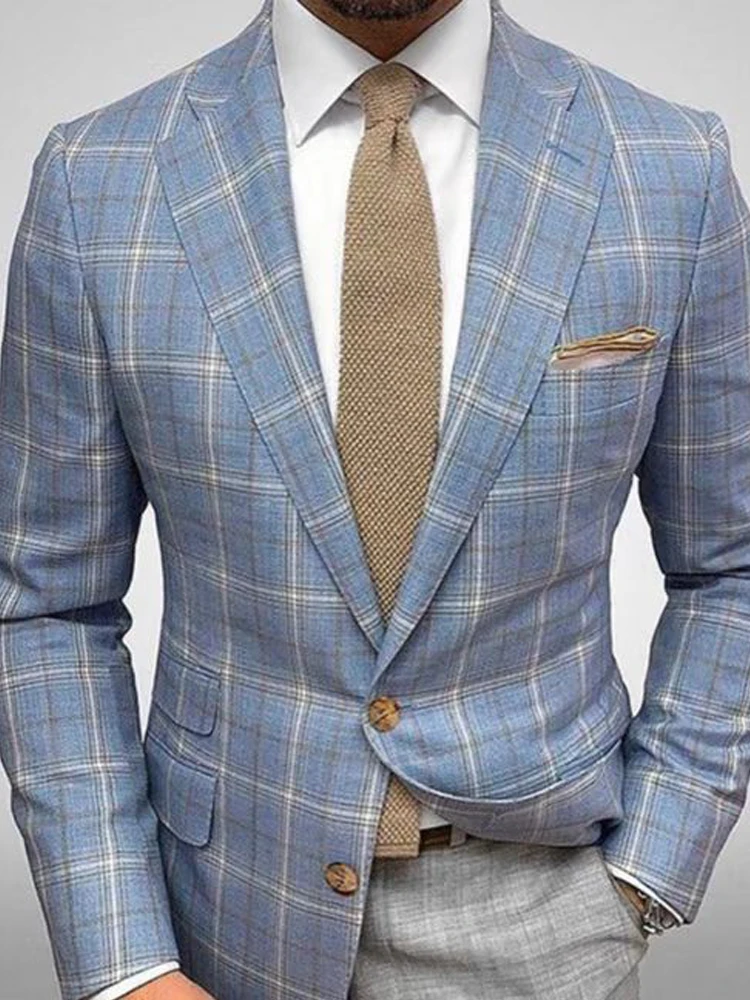 Blazer Jacket Men Tailor-made Suits Single Breasted Skinny Jackets England Style Blazer Coats
