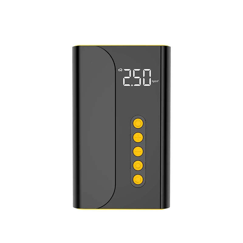 Emergency pneumatic power supply for automobiles, emergency flashlight lighting function, motorcycle inflator