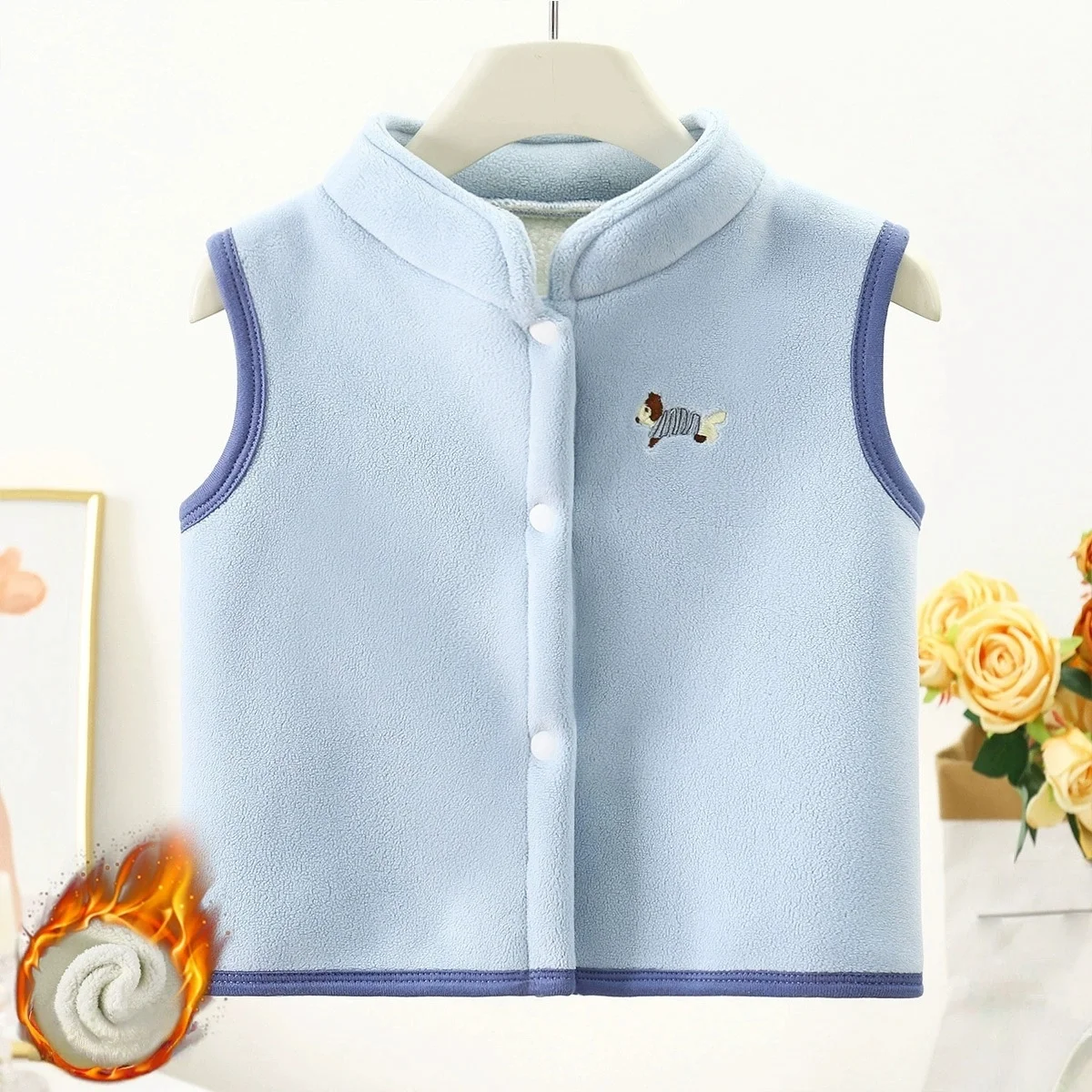 Cotton Newborn Baby Waistcoat Autumn and Winter Girl Vest Jacket Warm Soft Children Vest Cartoon Kids Clothes 1-8Y