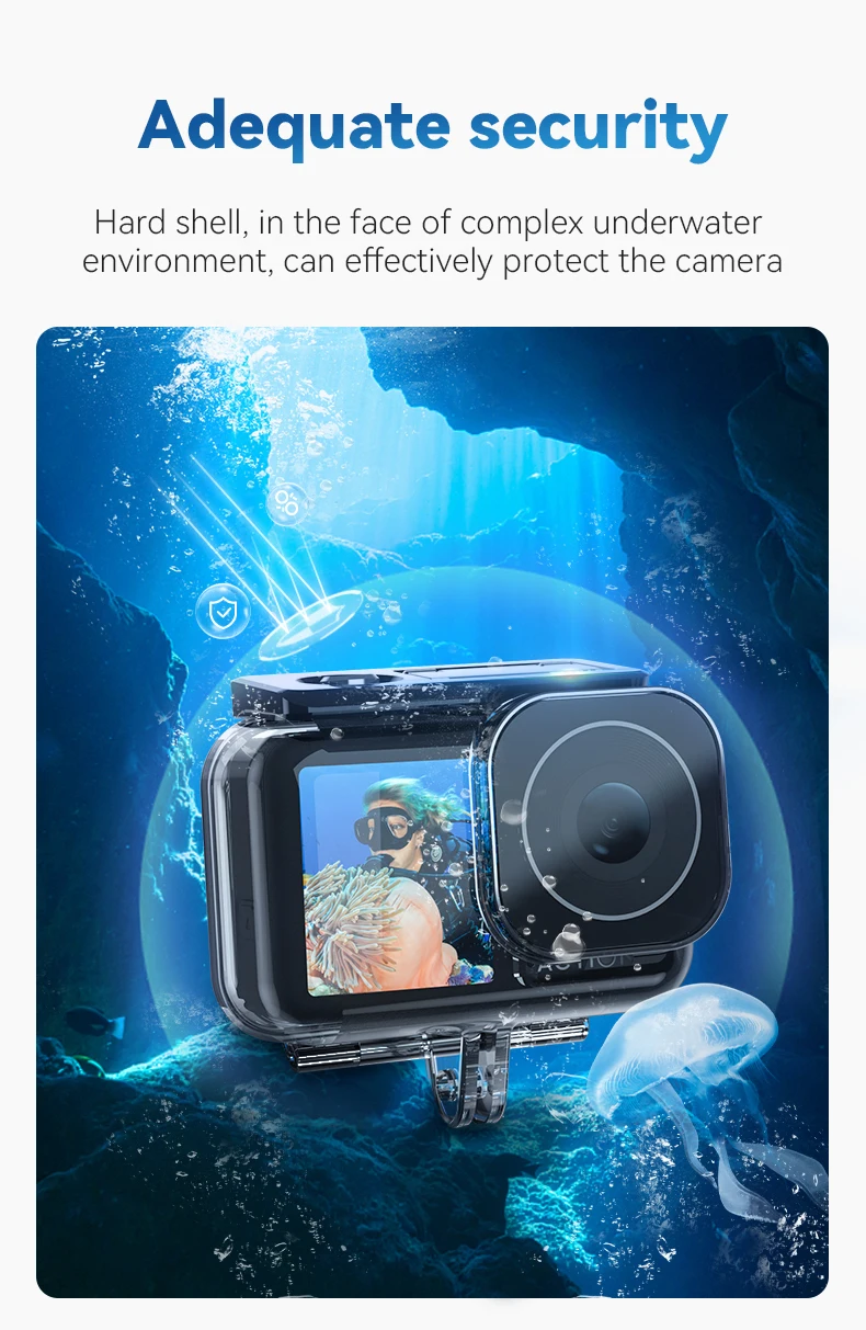 45M Waterproof Housing Case For OSMO Action 3 4 5Pro Underwater Diving Case Hig