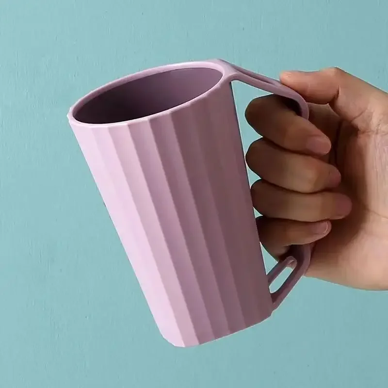 Toothbrush Cup Set Toothbrush Cup Plastic Drinking Cup Creative Tooth-brushing Cups Fashion Large Capacity Tooth Mug PP Plastic Water Mug Bathroom Household Supplies