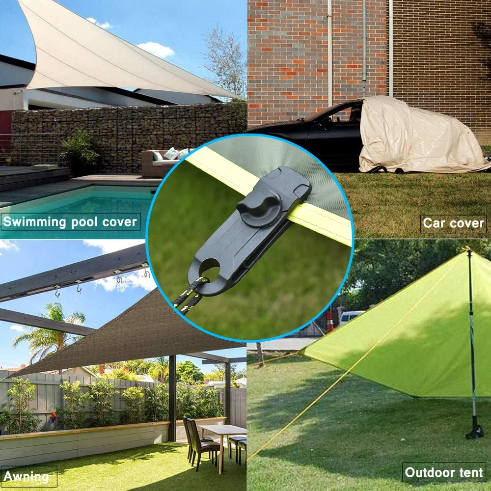 Tent Clips 5PCS Tent Canopy Clip Outdoor Wind Rope Reusable Clamps Awning Tarpaulin Buckle Camping Mountaineering Shelters Accessories